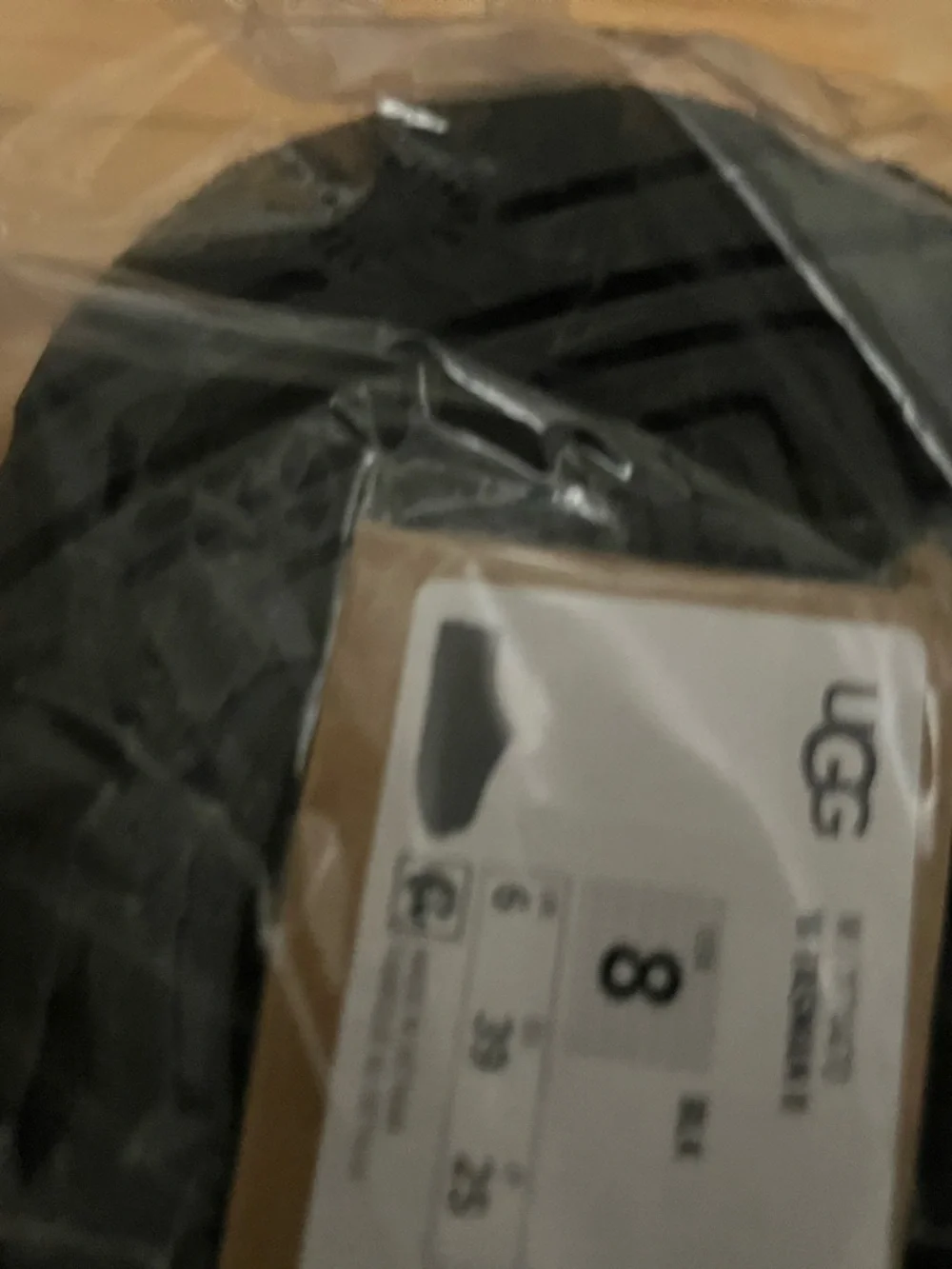 UGG Black Moccasin Slippers with Contrast Stitch - Picture 5 of 5